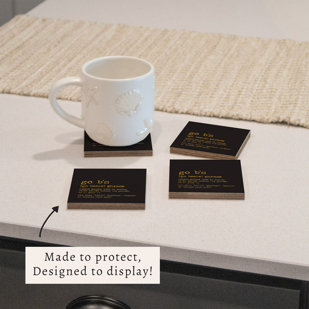 Boston Go B's Definition Coaster Set
