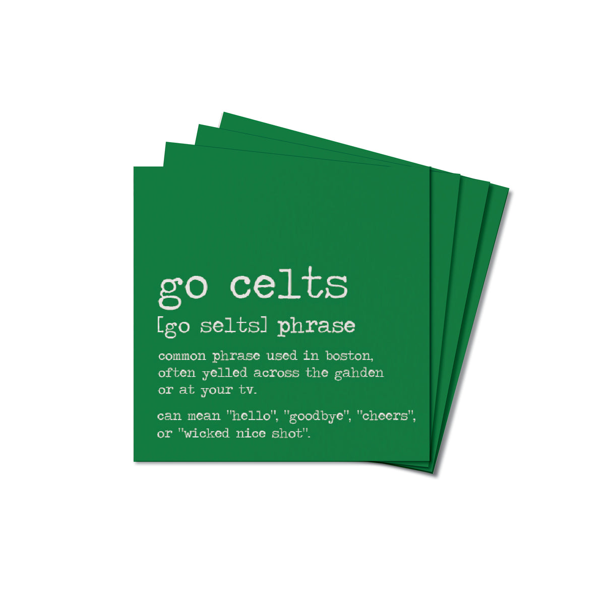 Go Celts Boston Phrase Coaster Set