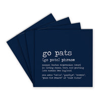 New England Go Pats Definition Coaster Set