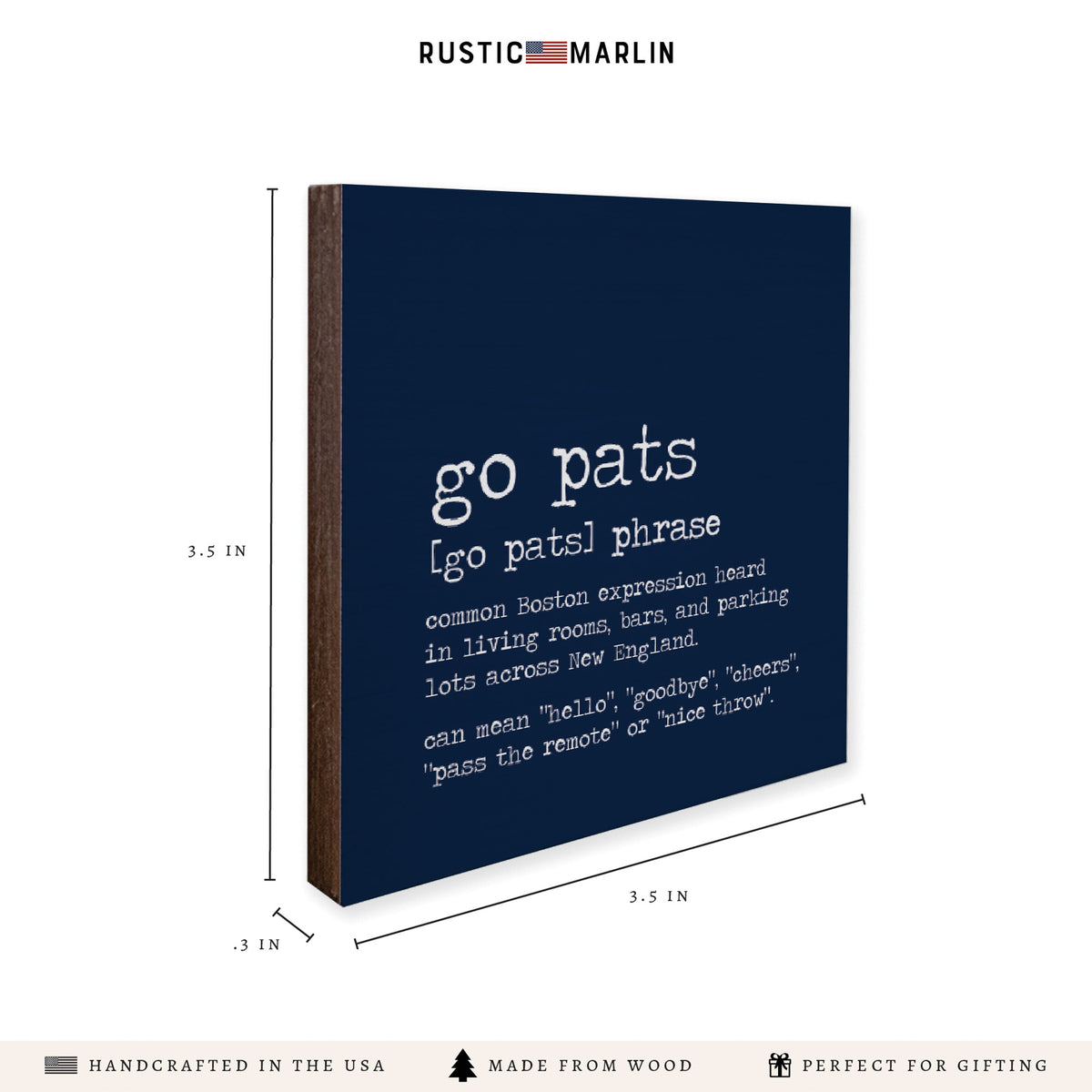 New England Go Pats Definition Coaster Set