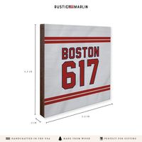Boston 617 Red White Coaster Set