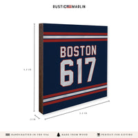Boston 617 Blue Red Coaster Set