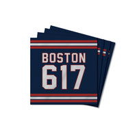 Boston 617 Blue Red Coaster Set