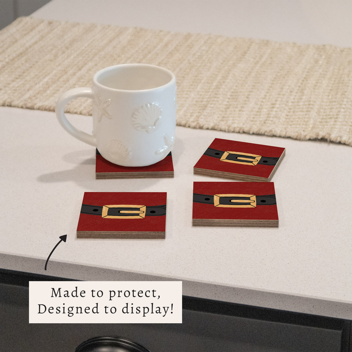 Santa's Buckle Coaster Set