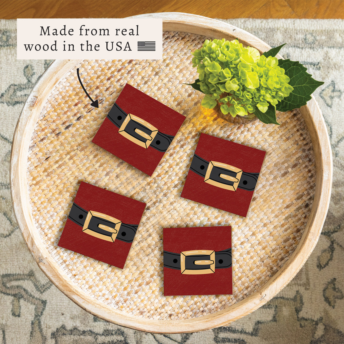 Santa's Buckle Coaster Set