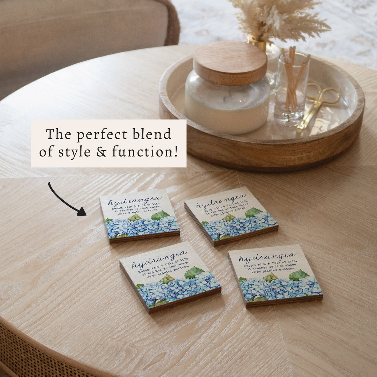 Hydrangea Definition Coaster Set