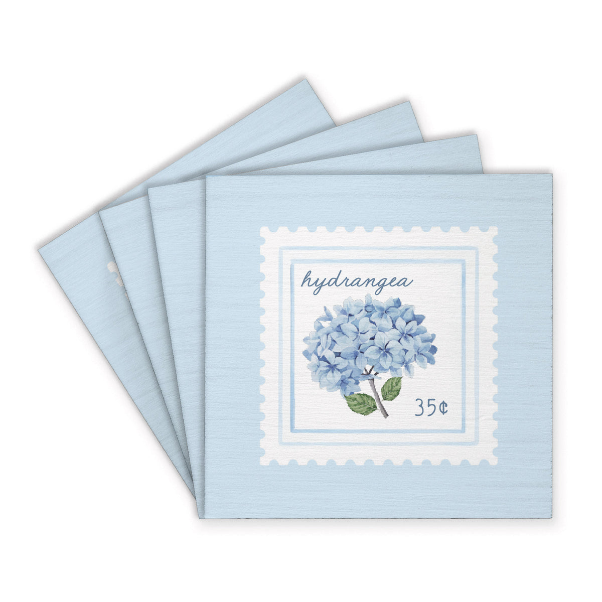 Hydrangea Stamp Coaster Set