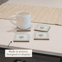 Hydrangea Stamp Coaster Set
