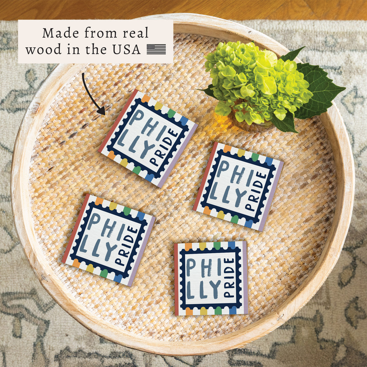 Philly Pride Stamp Coaster Set