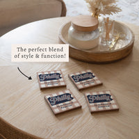 Philly Birthplace Of America Checkered Coaster Set