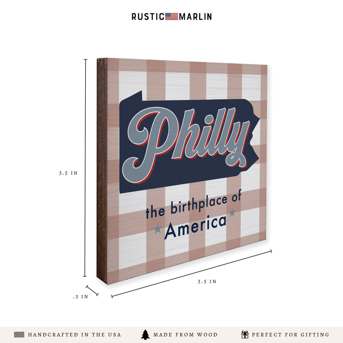 Philly Birthplace Of America Checkered Coaster Set