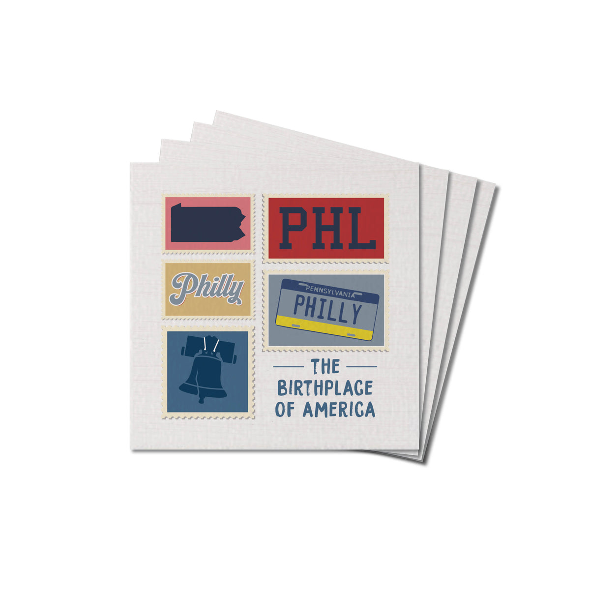 Philly Stamps Birthplace Coaster Set