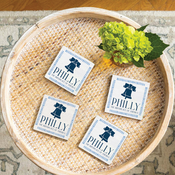Philly Liberty Bell Birthplace Coaster Set