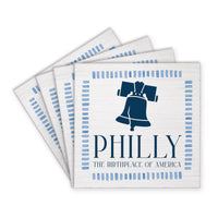 Philly Liberty Bell Birthplace Coaster Set
