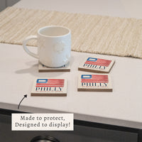 Philly American Flag Birthplace Coaster Set