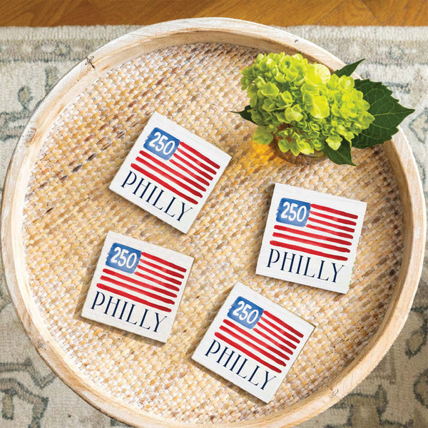 Philly America 250 Flag Coaster Set