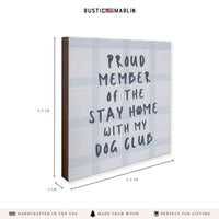Stay Home With Dog Club Coaster Set
