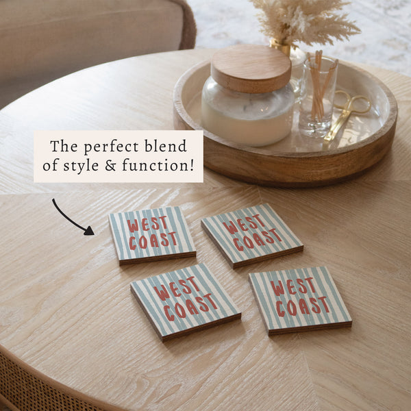 West Coast Striped Coaster Set