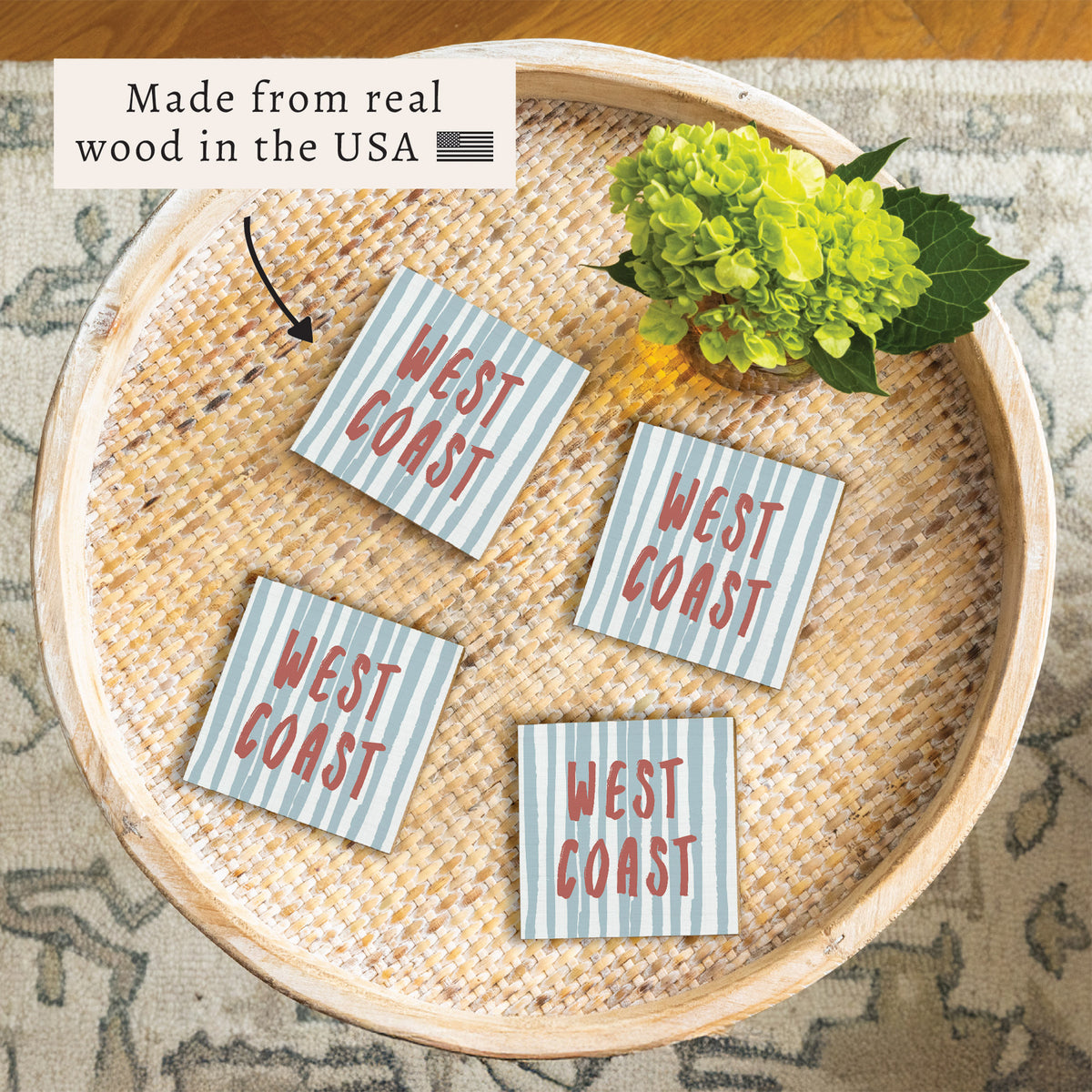 West Coast Striped Coaster Set