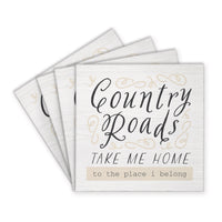 Country Roads Take Me Home Coaster Set