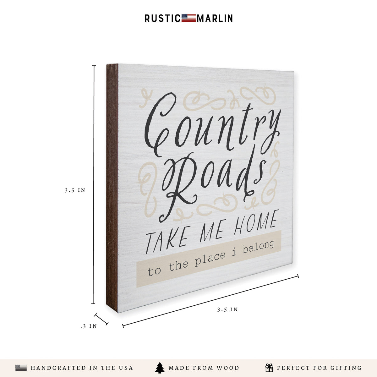 Country Roads Take Me Home Coaster Set