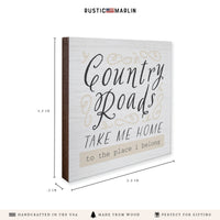 Country Roads Take Me Home Coaster Set