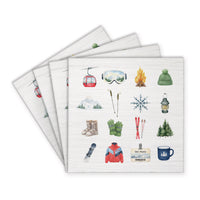 Ski Icons Coaster Set