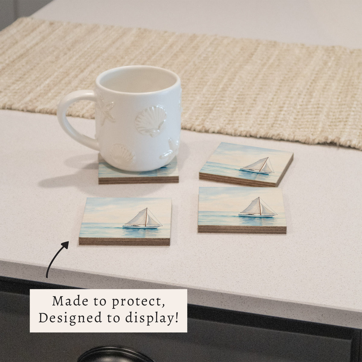 Sailboat Coaster Set