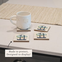 Hydrangea Flag Boat Tote Coaster Set