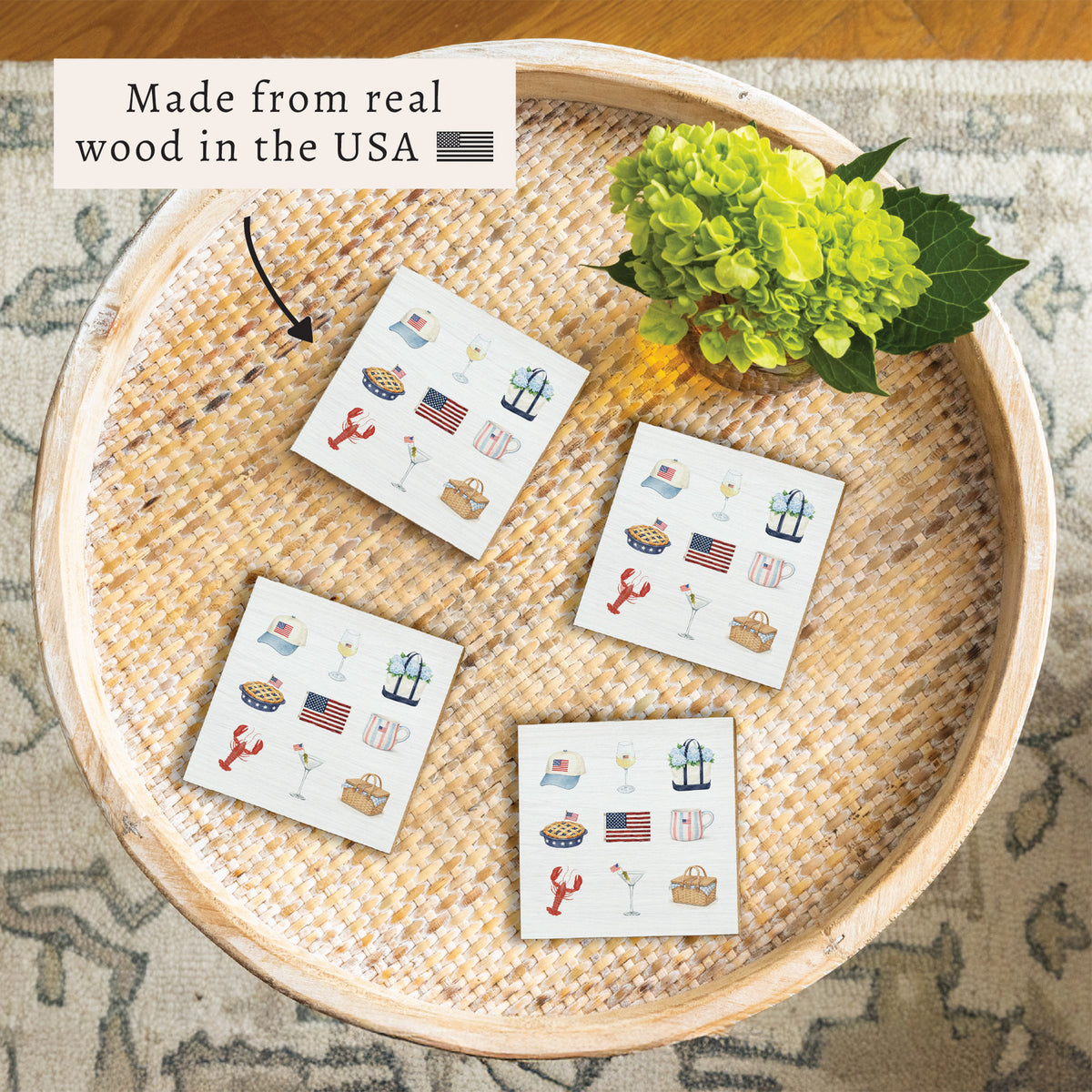 American Summer Icons Coaster Set