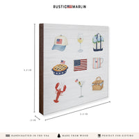 American Summer Icons Coaster Set