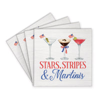 Stars Stripes & Martinis Coaster Set