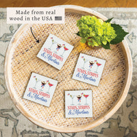 Stars Stripes & Martinis Coaster Set