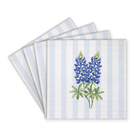 Texas Bluebonnet Floral Coaster Set