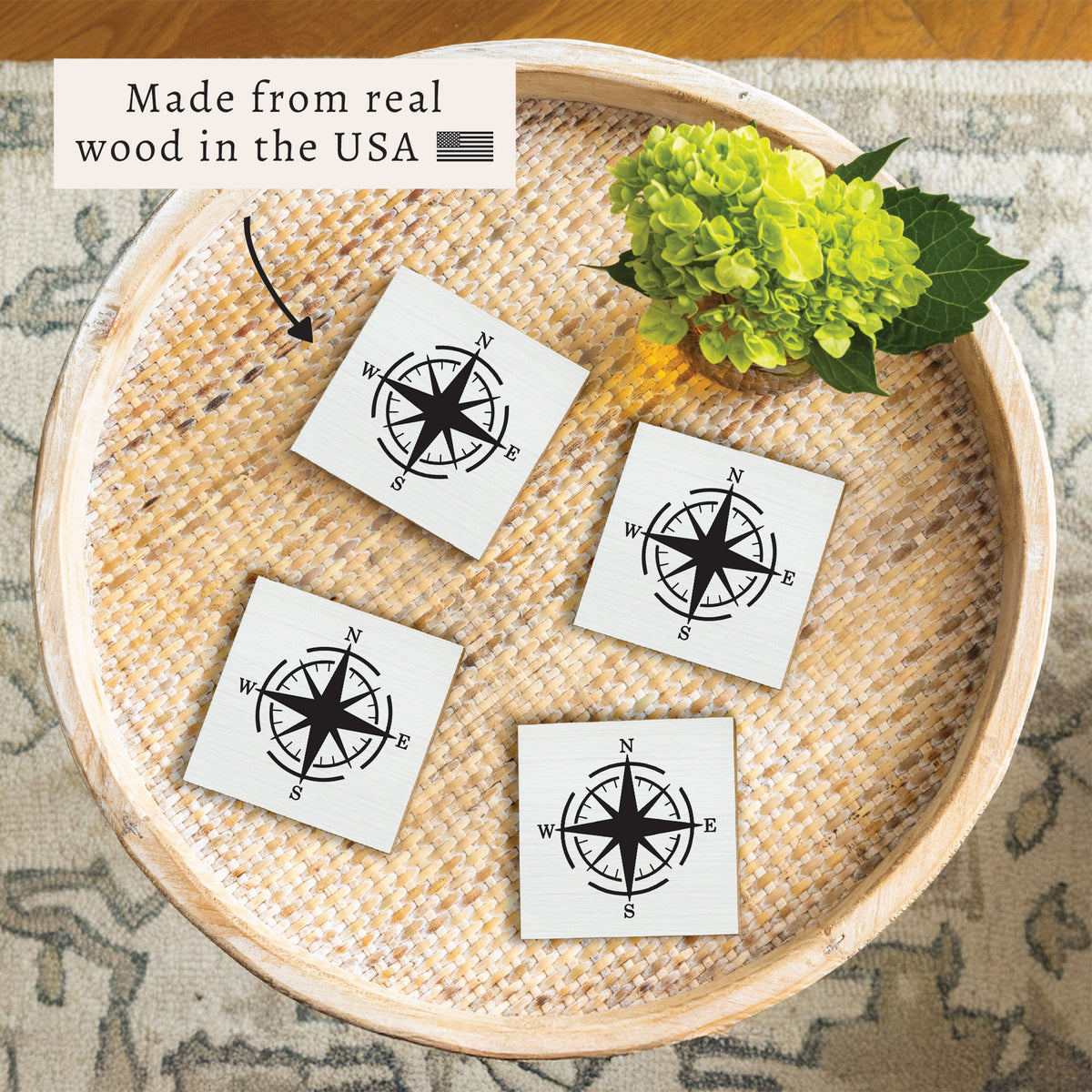 Nautical Compass Coaster Set