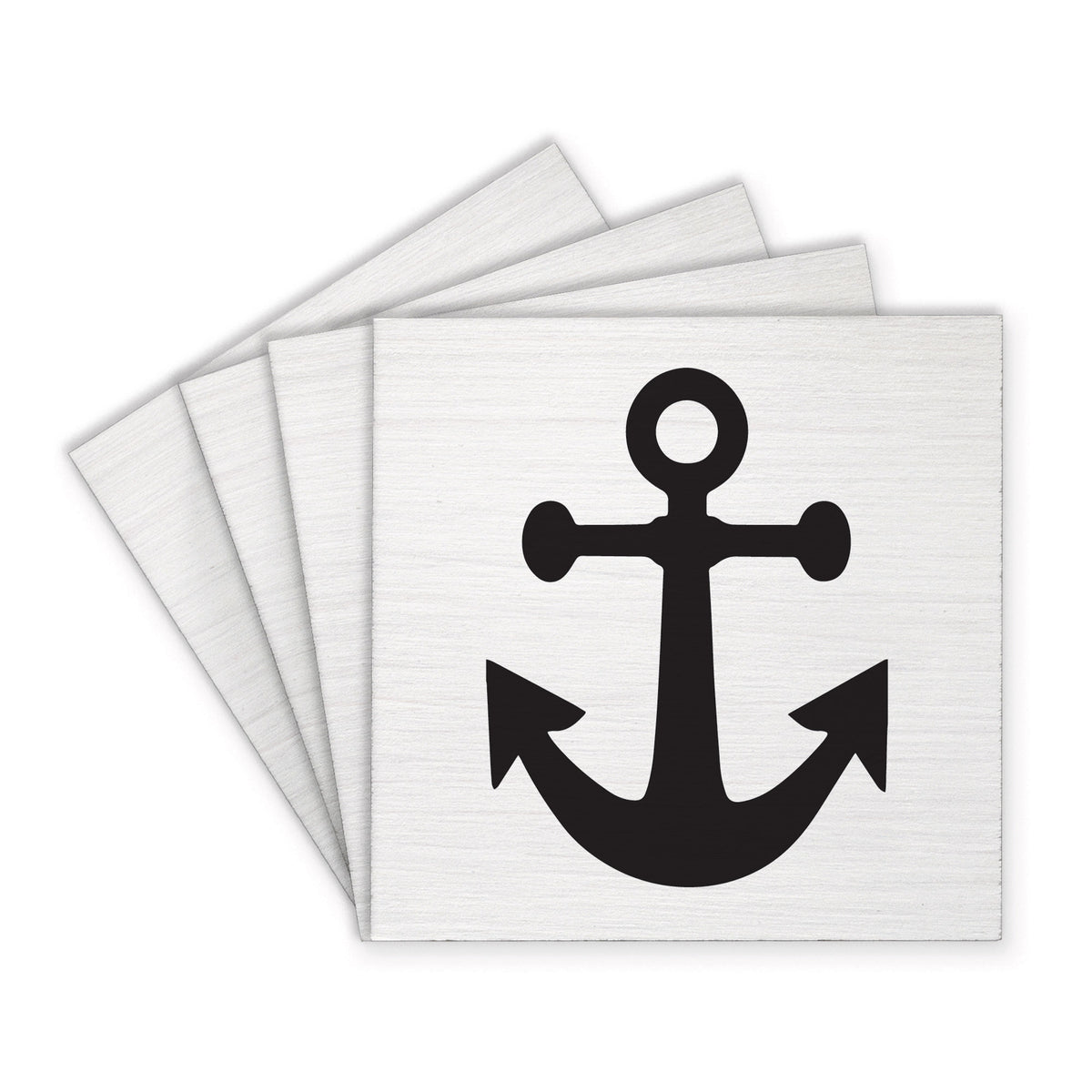 Anchor Vinyl Decal Coaster Set