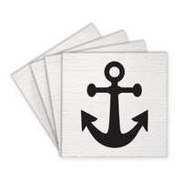 Anchor Vinyl Decal Coaster Set