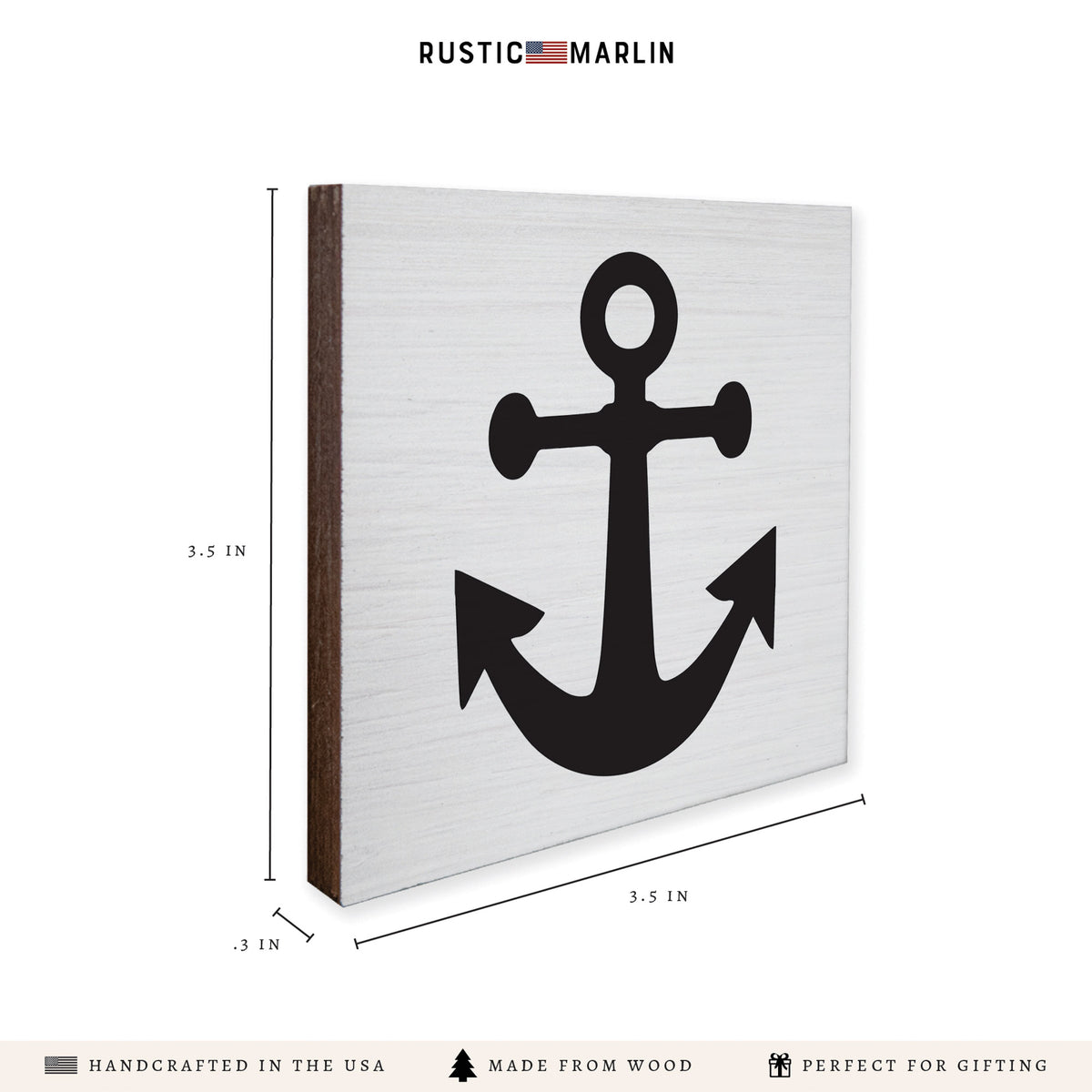 Anchor Vinyl Decal Coaster Set