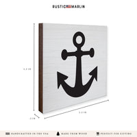 Anchor Vinyl Decal Coaster Set