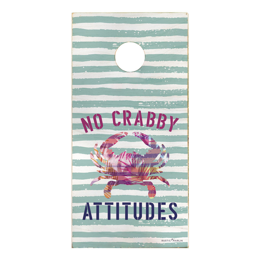 No Crabby Attitudes Cornhole Game Set