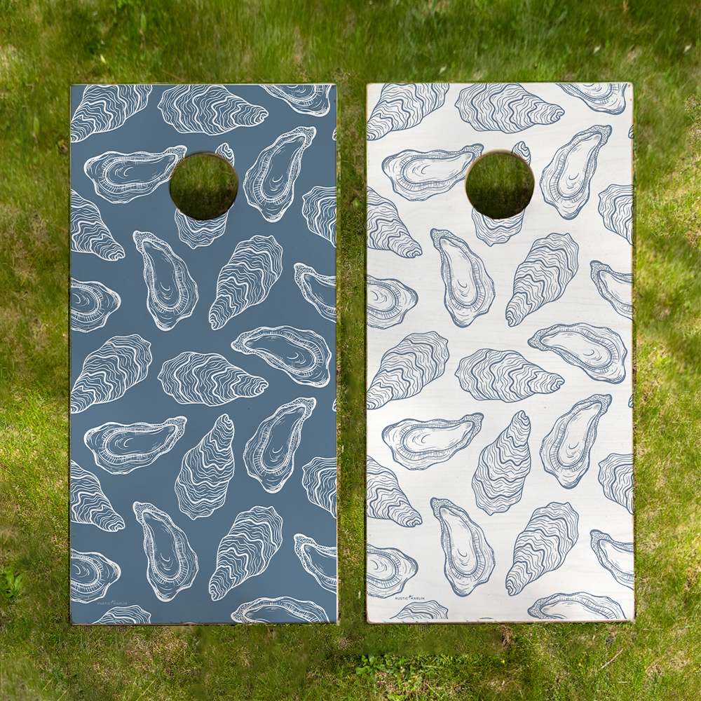 Repeating Oysters Cornhole Game Set