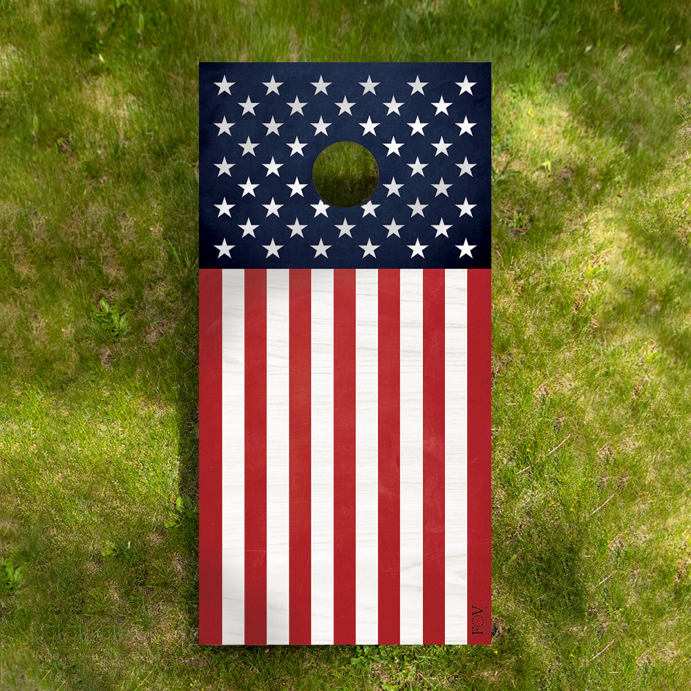 FOV American Flag Cornhole Game Set