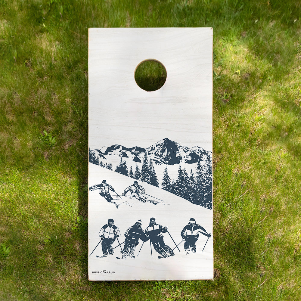 Retro Ski Run Cornhole Game Set