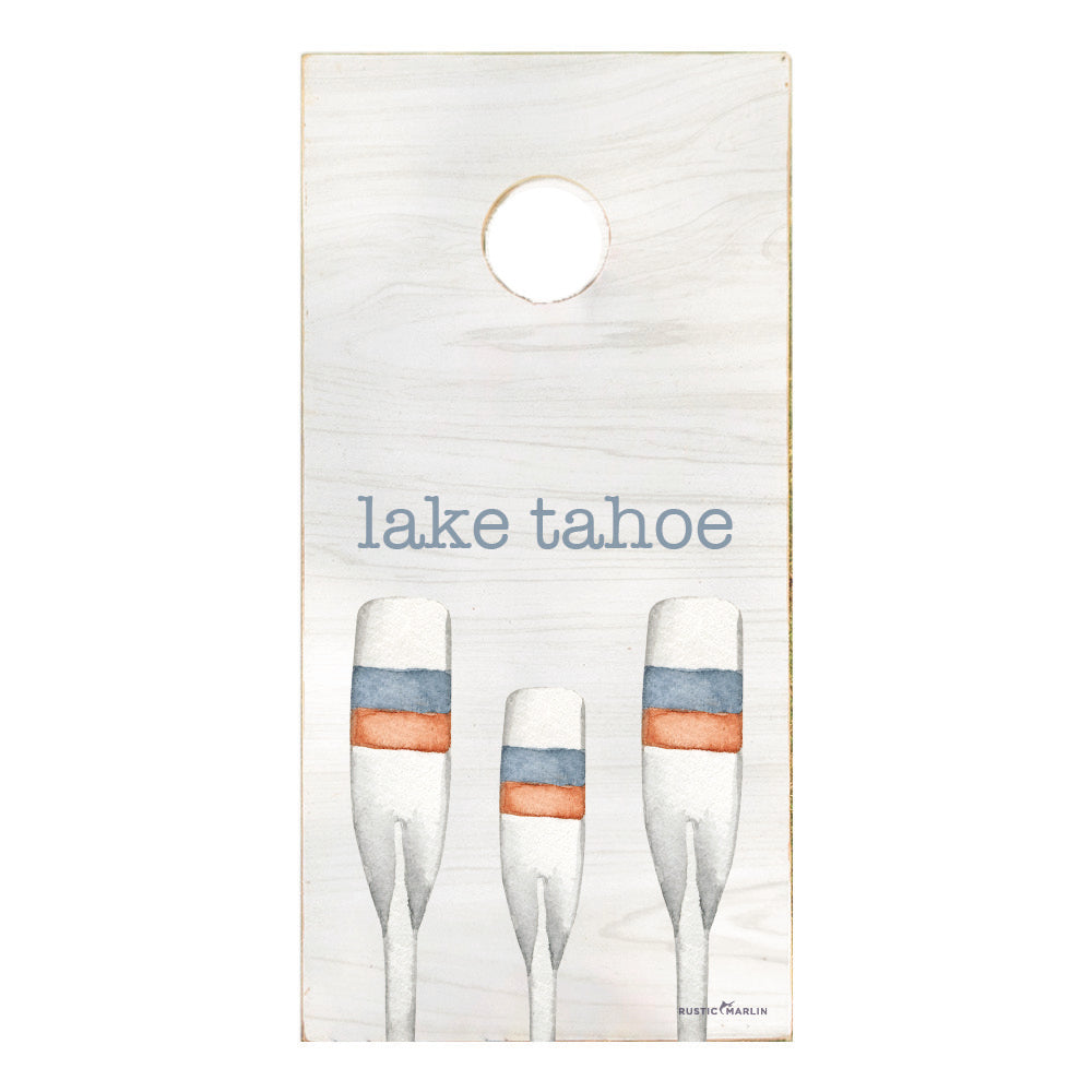 Watercolor Oars Personalized Cornhole Game Set