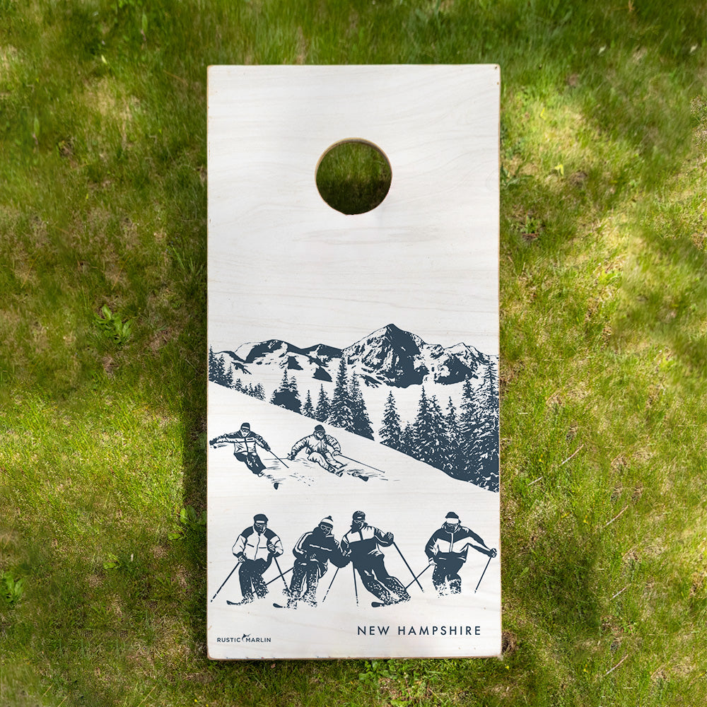 Personalized Retro Ski Run Cornhole Game Set