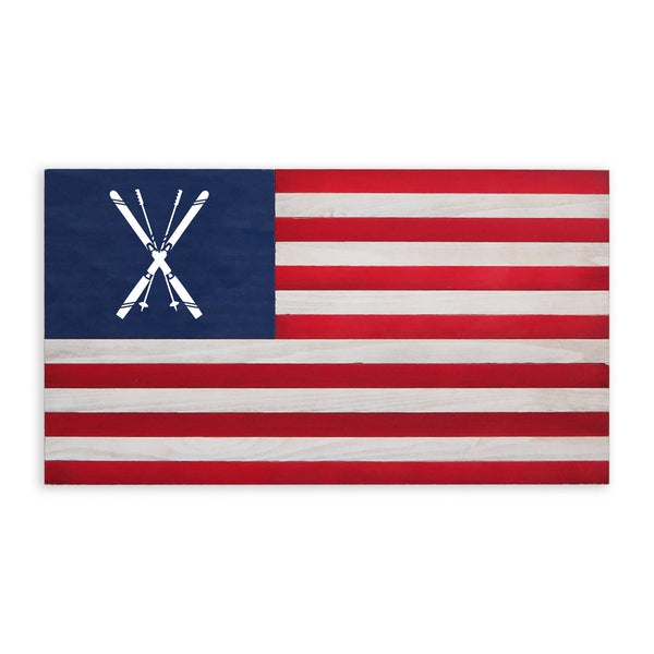 Crossed Skis | American Flag