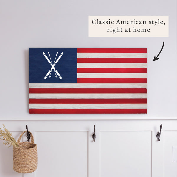 Ski American Flag