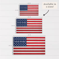 Classic Wooden Personalized American Flag
