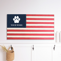 Paw Personalized American Flag