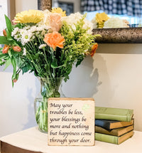 Blessings Decorative Wooden Block